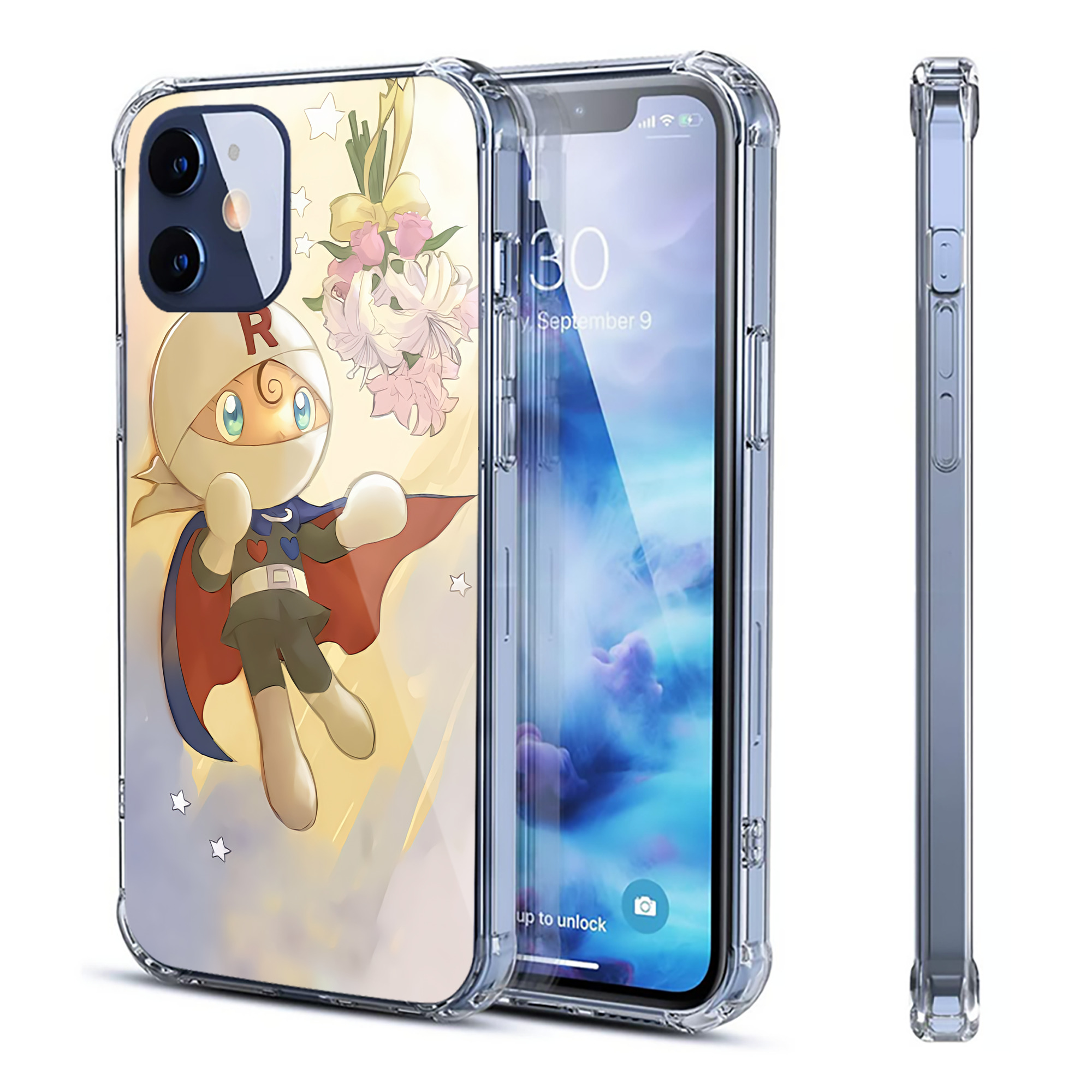 （画像用） アンパンマン Anpanman 【iPhone 12シリーズ対応】透明スマホケース（クリアソフトケース）